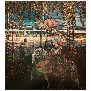 1990 After Wassily Kandisnsky "Riding Couple", First Edition Post-Impressionist Poster For Sale