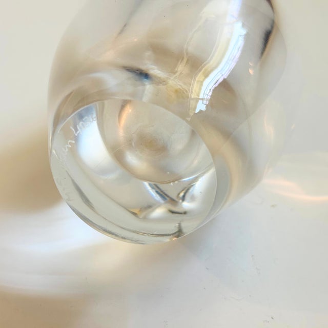 Mats Jonasson Swedish Crystal Vase For Sale In San Francisco - Image 6 of 6