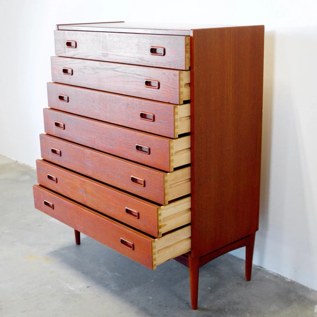 Mogens Kold Danish Teak 7 Drawer Dresser Designed by Arne Hovmand-Olsen For Sale - Image 9 of 14