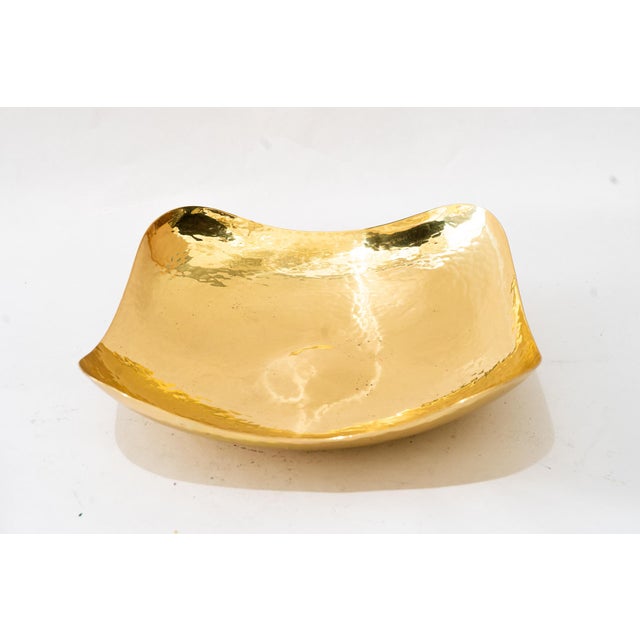 Art Deco Hammered Brass Fruit Bowl, 1920s For Sale - Image 3 of 10
