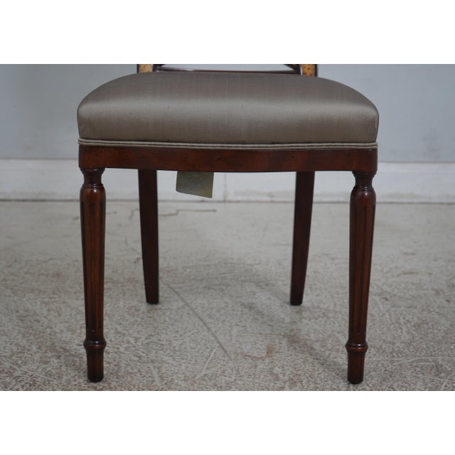 2010s Pair Theodore Alexander Eglomise Empire Style Side Chairs For Sale - Image 5 of 11