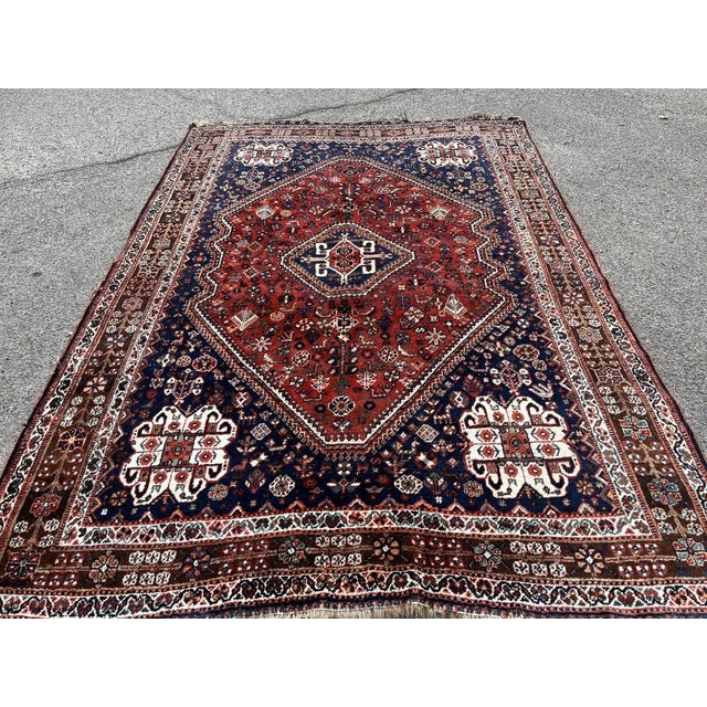 Brown Large Vintage Knotted Rug For Sale - Image 8 of 16
