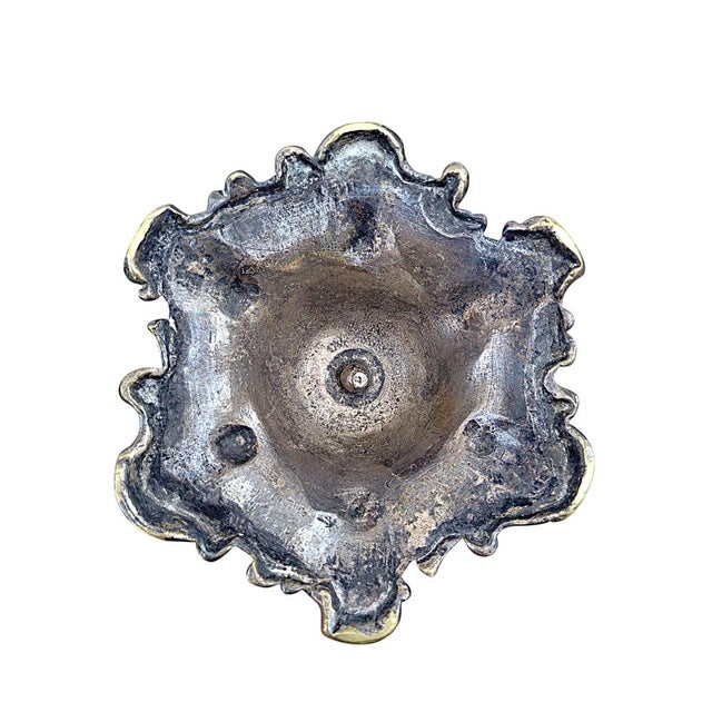 Baroque Style Silver-Plated Bronze Candlesticks, Set of 2 For Sale - Image 3 of 7