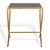 Brass Debbie Square Metal Accent Table in Brass with Black Marble Top For Sale - Image 8 of 8