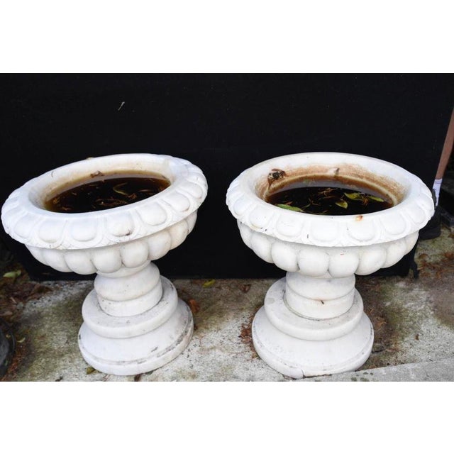 2000 - 2009 English Stone Garden Planters, Set of 2 For Sale - Image 5 of 8