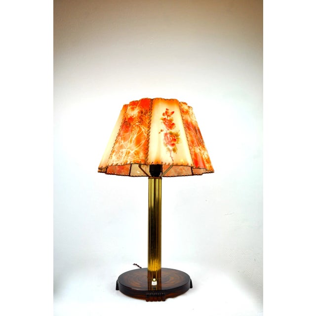 Vintage Art Deco Floral Table Lamp For Sale - Image 14 of 14