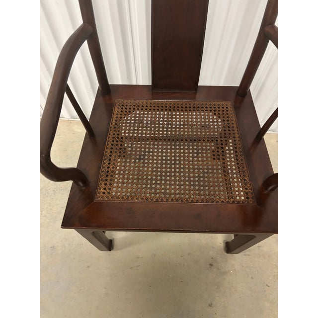 Asian Mid 20th Century Vintage Henredon Asian Style Ming Dining Arm Chair For Sale - Image 3 of 9