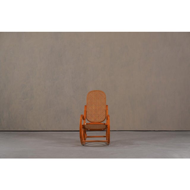 Vintage Bentwood Rocking Chair by Luigi Crassevig, Italy, 1970s, in Flawless conditions. Designed 1970 to 1979