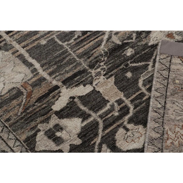 Textile Rug & Kilim’s Modern Classics Rug in Gray With Geometric Floral Patterns For Sale - Image 7 of 7