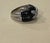 Contemporary 0.2 Carat White Diamond and Black Onyx XO Ring 18 Karat White Gold For Sale - Image 3 of 18