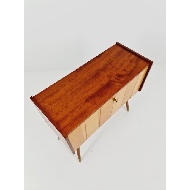 Wood Small Mid-Century Modern German Sideboard, 1950s For Sale - Image 7 of 11