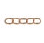 Worlds Away Matthew Izzo Home Otto Natural Rattan Decorative Chain With Brass Detail Decorative Object For Sale - Image 4 of 6