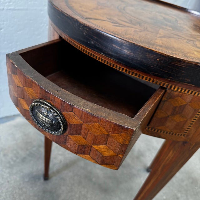 Louis XVI Style Marquetry Game Table, 1900s For Sale - Image 12 of 18