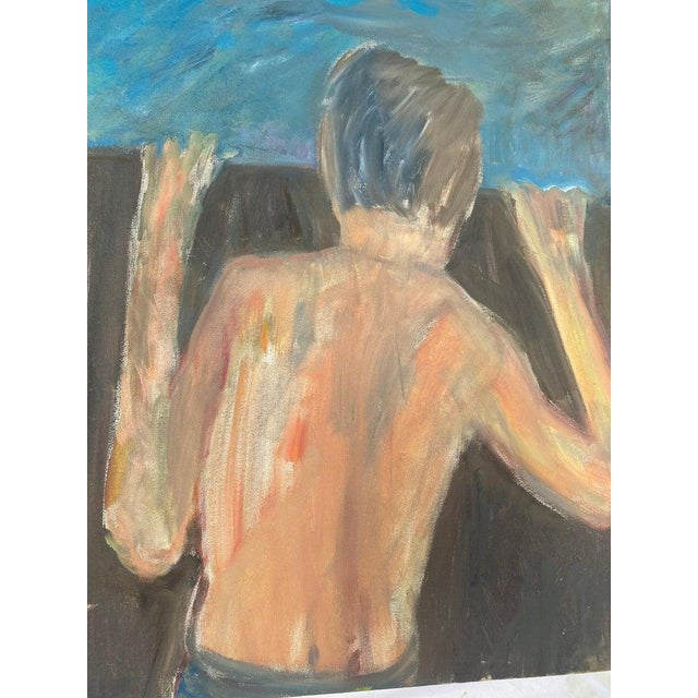 Warren Fischer Original Vintage Figurative Abstract Painting For Sale - Image 4 of 5