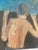 Warren Fischer Original Vintage Figurative Abstract Painting For Sale - Image 4 of 5