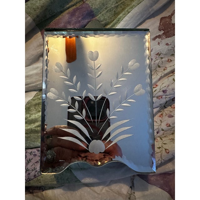 Vintage Glass/Crystal Clock For Sale - Image 9 of 12