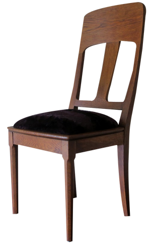 Art Nouveau Side Chair in Oak, 1900s