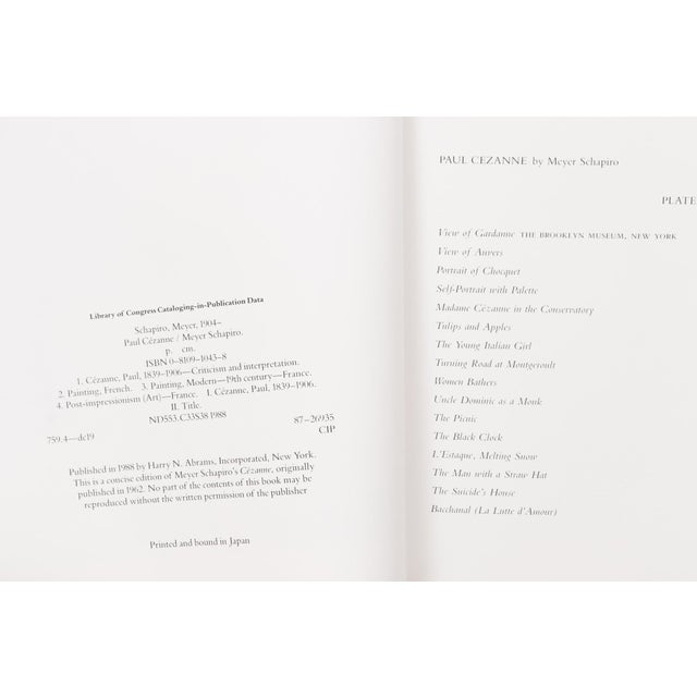 Cezanne by Meyer Schapiro. Hardcover book with dustjacket. Published in 1988 by Harry N. Abrams, Inc. of New York. Printed...