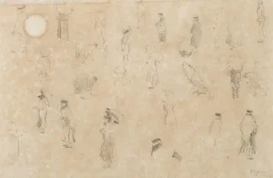After Antonio Carneiro, Composition, Pencil Drawing on Paper