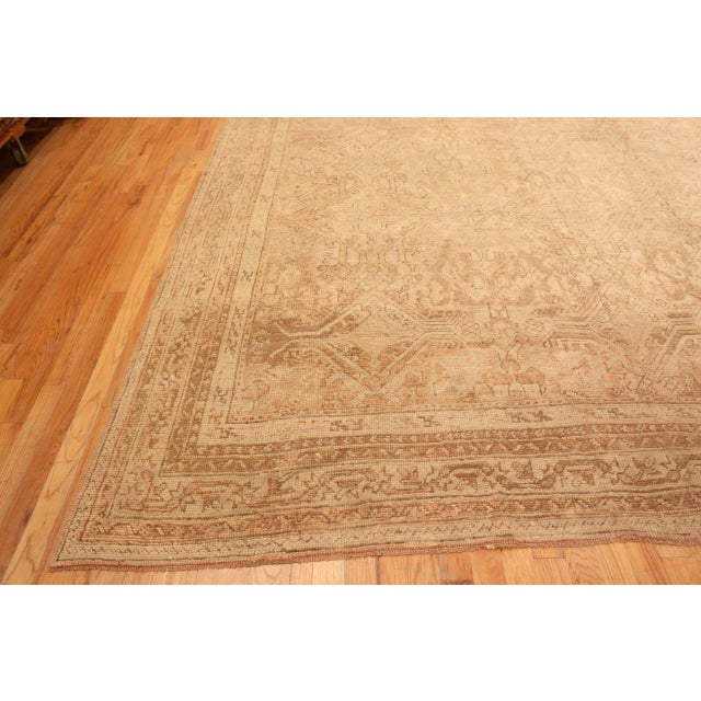 Late 19th Century Nazmiyal Collection Large Antique Turkish Oushak Rug For Sale - Image 5 of 6