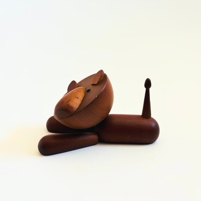 Mid-Century Modern MCM Senshukai Wood Royal Pet - Lion For Sale - Image 3 of 7