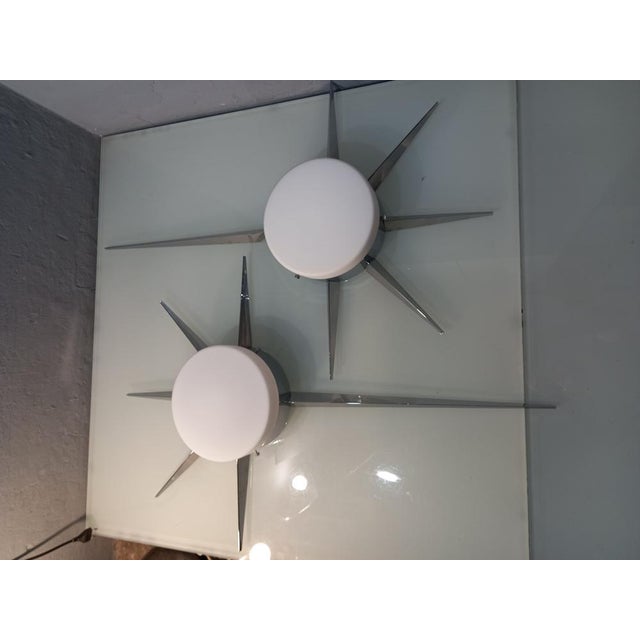 Stella Cometa Wall Sconce in Chrome in the style of Gio Ponti For Sale - Image 9 of 15