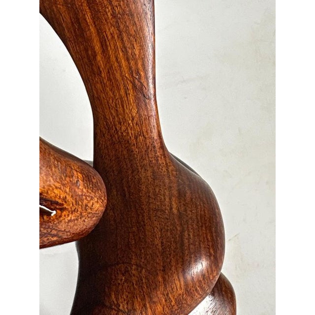 Wooden Sculpture of a Crouching Woman, France, 1970s For Sale - Image 16 of 18