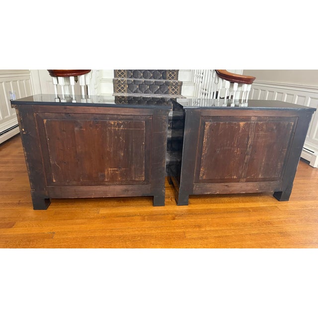 Late 19th Century Ebonized Regency Chests of Drawers/Nightstands (A Pair) For Sale In Boston - Image 6 of 12
