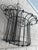 French Vintage French Wrought Iron Wall-Mounted Scrollwork Plant Garden Basket 13” Tall X 11” Wide For Sale - Image 3 of 7