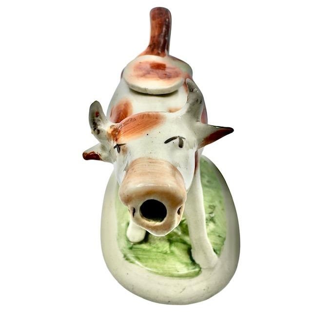 Mid 19th Century Mid 19th Century Staffordshire Cow Creamer For Sale - Image 5 of 9