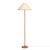Brown Keria Natural Vegan Leather and Raffia Designer Floor Lamp For Sale - Image 8 of 8