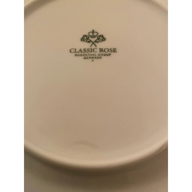 Traditional Vintage Rosenthal Classic Rose White Monbijou Bread, Dessert, Appetizer- Set of 6 Plates Mint Condition For Sale - Image 3 of 12