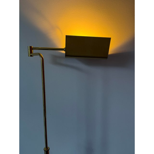 Mid-Century Modern Brass Floor Lamp with Adjustable Height and Swing Arm from Dijkstra Lampen, 1970s For Sale - Image 14 of 18