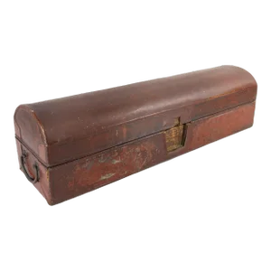 Chinese Red Leather and Silver Gilt Document Box