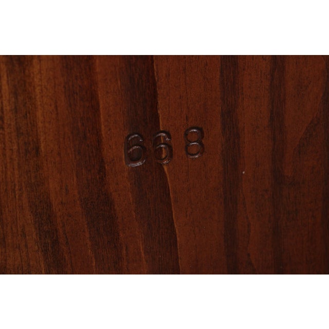 Pair Robert Bergelin Windsor Style Cherry Counter Chairs For Sale - Image 15 of 16