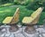 Beige Vintage Russell Woodard Spun Fiberglass Patio Chairs, a Pair, Attributed For Sale - Image 8 of 14
