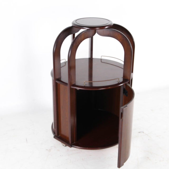 Japanese Mini Wooden Bar, 1970s For Sale - Image 11 of 14