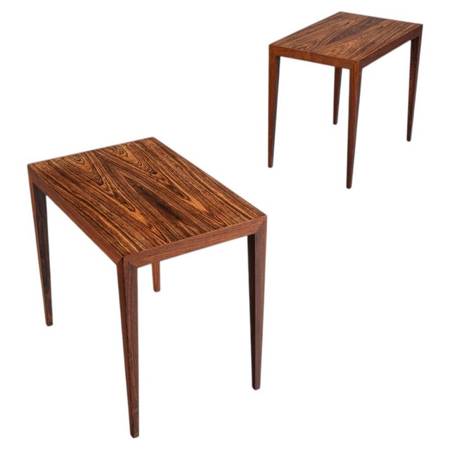 Side Tables in Rosewood by Severin Hansen for Haslev, Denmark, 1960s, Set of 2 For Sale - Image 11 of 11