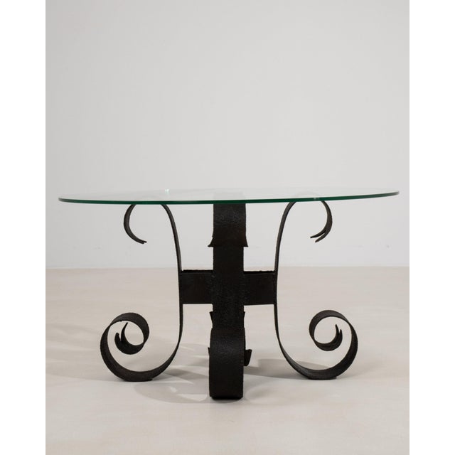Mid 20th Century France Black Iron Coffee Table For Sale In Greensboro - Image 6 of 11