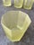 1980s Postmodern Yellow Frosted Hexagonal Low-Ball Drinking Glasses- Set of 4 For Sale - Image 10 of 12