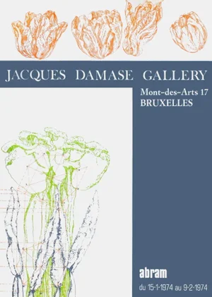 1974 Ronald Abram Jacques Damase Gallery Screen Print Poster