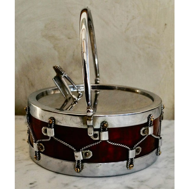 Oak Silver Plate Bon Bon Drum from John Grinsell & Sons For Sale - Image 6 of 13