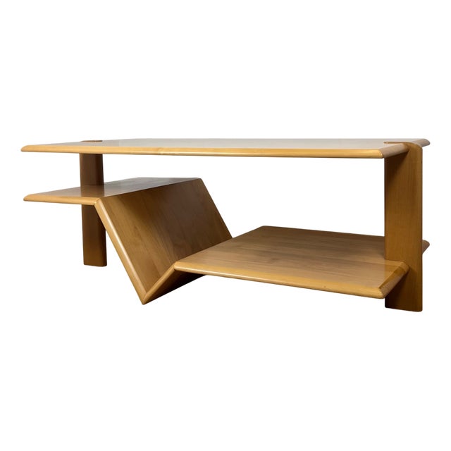 Vintage Zig-Zag Coffee Table, 1980s For Sale