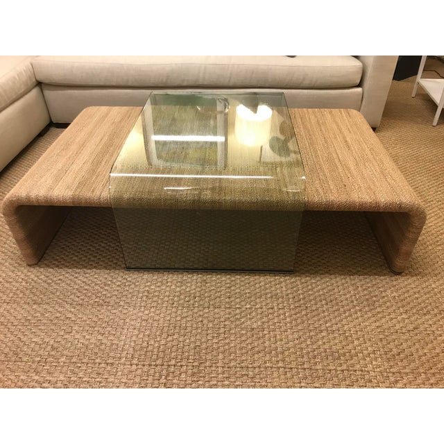 Nautical Amani Rope And Glass Cocktail Table Chairish