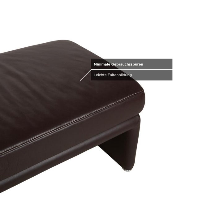 Raoul Ottoman in Brown Leather from Koinor For Sale - Image 4 of 8