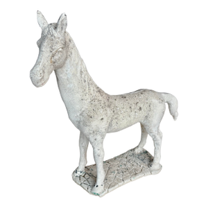 20th Century French Concrete Horse Garden Statue