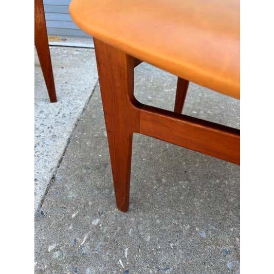 Mid 20th Century Foot Stools by Finn Juhl for France & Son in Teak and Leather For Sale - Image 10 of 12