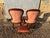 19th Century Louis-Philippe Style Armchairs and Pouf in Pink Velvet, Set of 3 For Sale - Image 4 of 12
