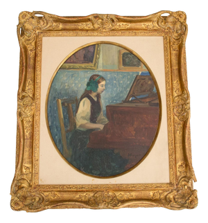 Henri Lebasque, The Painter's Daughter at the Piano, 1912, Oil on canvas