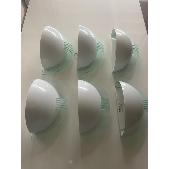 White Set of 6 Vintage 1980s Wall Lamps For Sale - Image 8 of 12